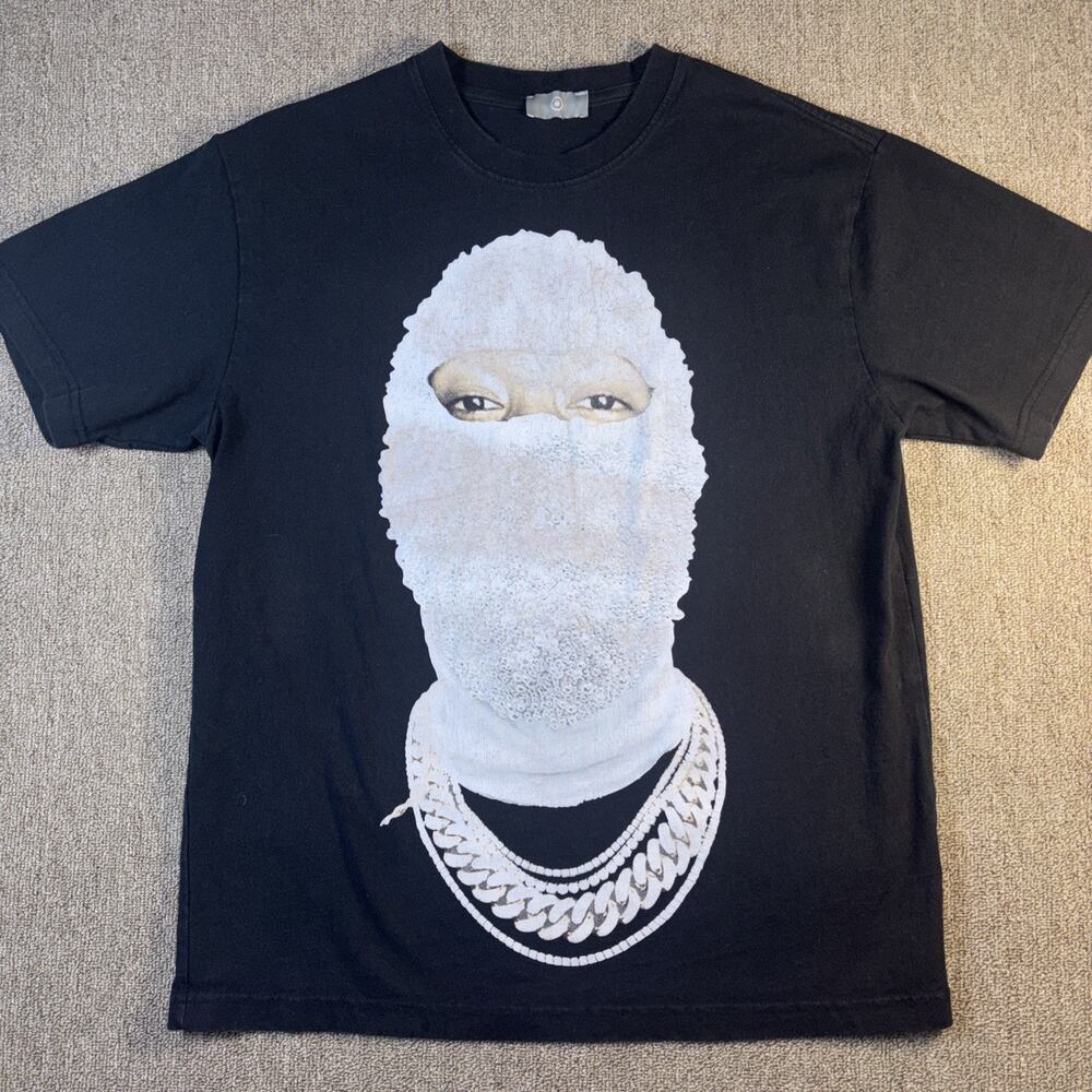 ih nom uh nit Men’s Kanye Inspired T-shirt Medium Black Short Sleeve Ye Yeezy